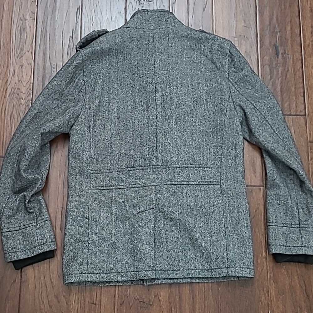 21 Men Herringbone Patterned Double-Breasted Wool… - image 3